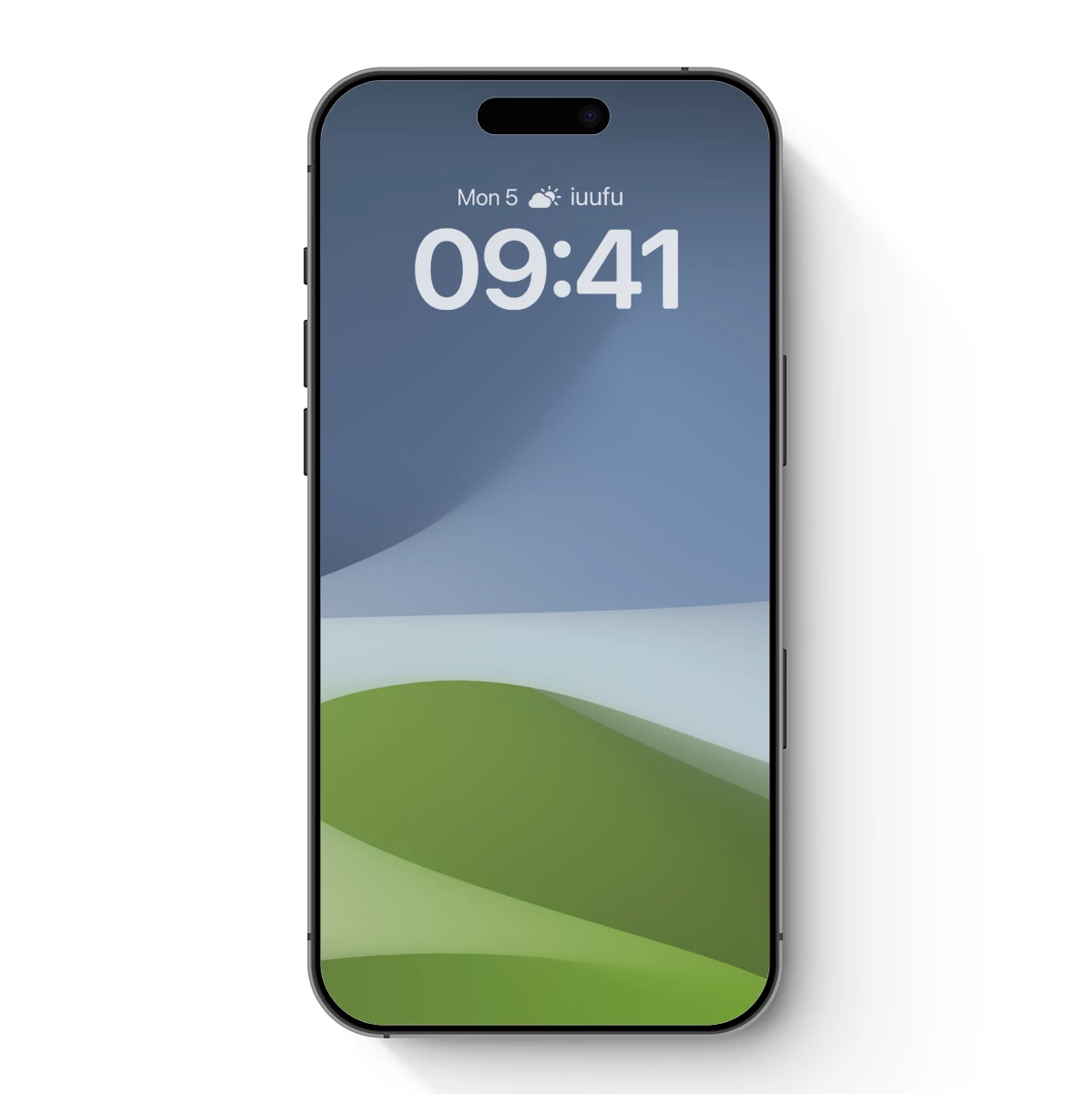 Abstract Horizon: Green Waves and Blue Skies