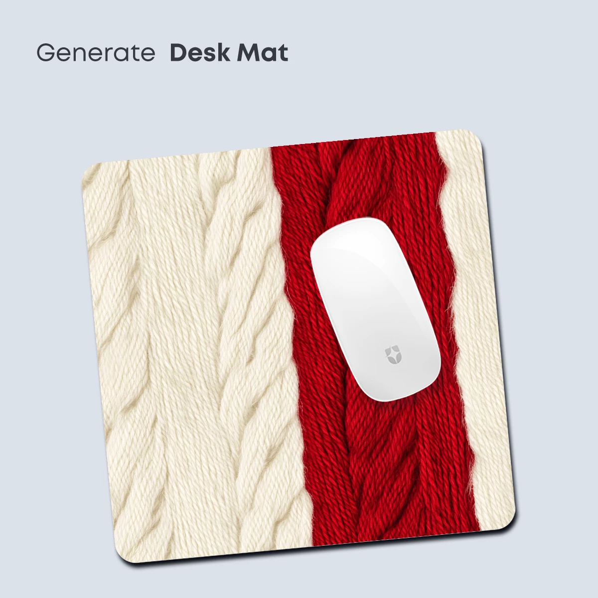 Cabled Yarn Duo: Cream and Crimson Contrast - Image 4