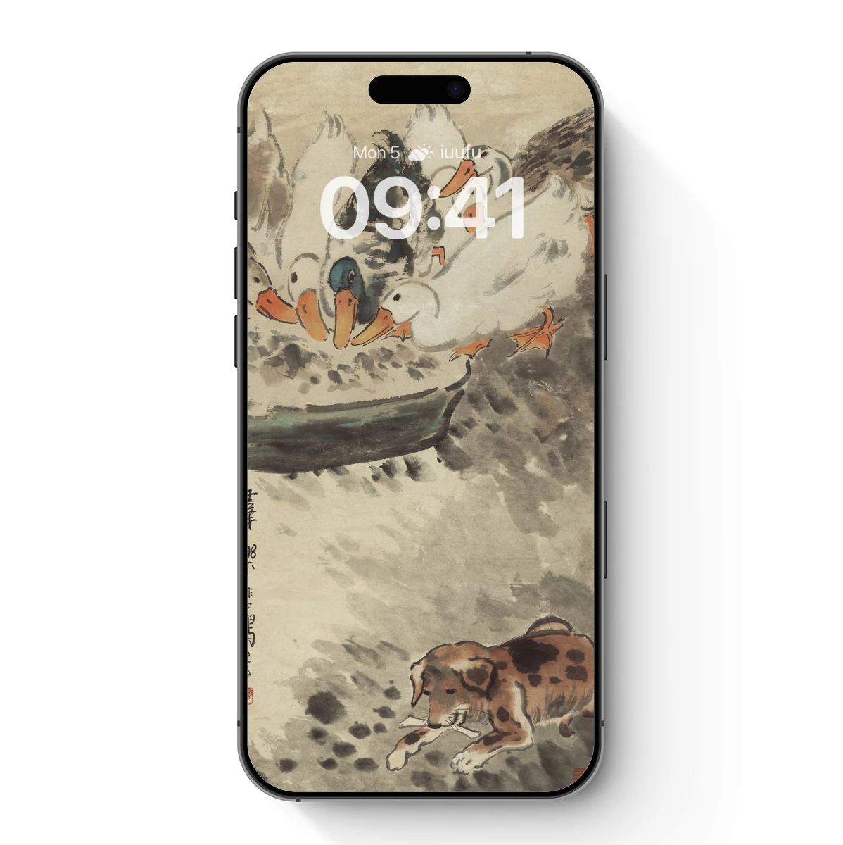 Ink Dance of Geese and Dog: A Brushstroke Symphony Ink Dance of Geese and Dog: A Brushstroke Symphony