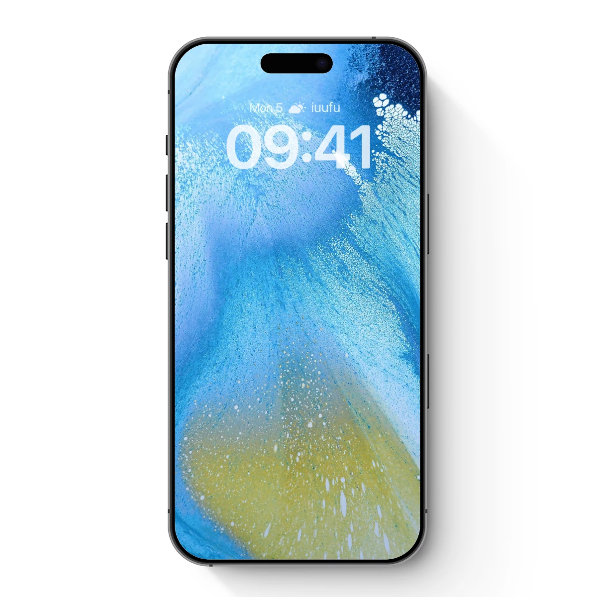 Azure Dreamscape: Ethereal Blue and Gold Fusion