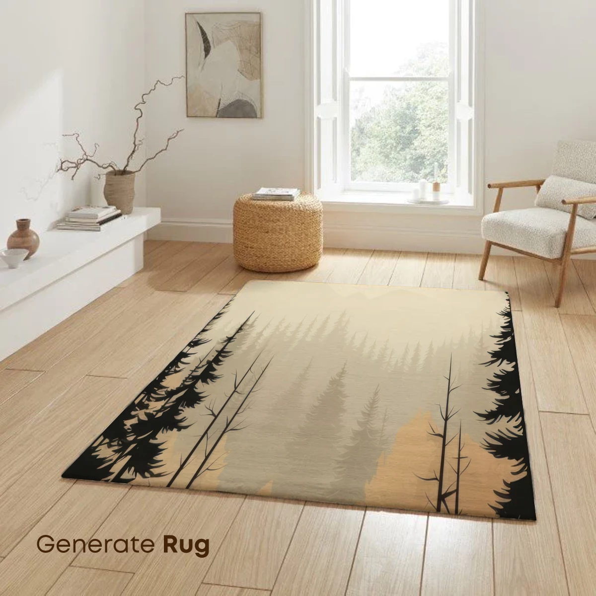 Misty Forest Dawn: A Haze of Warm Silence - Image 6