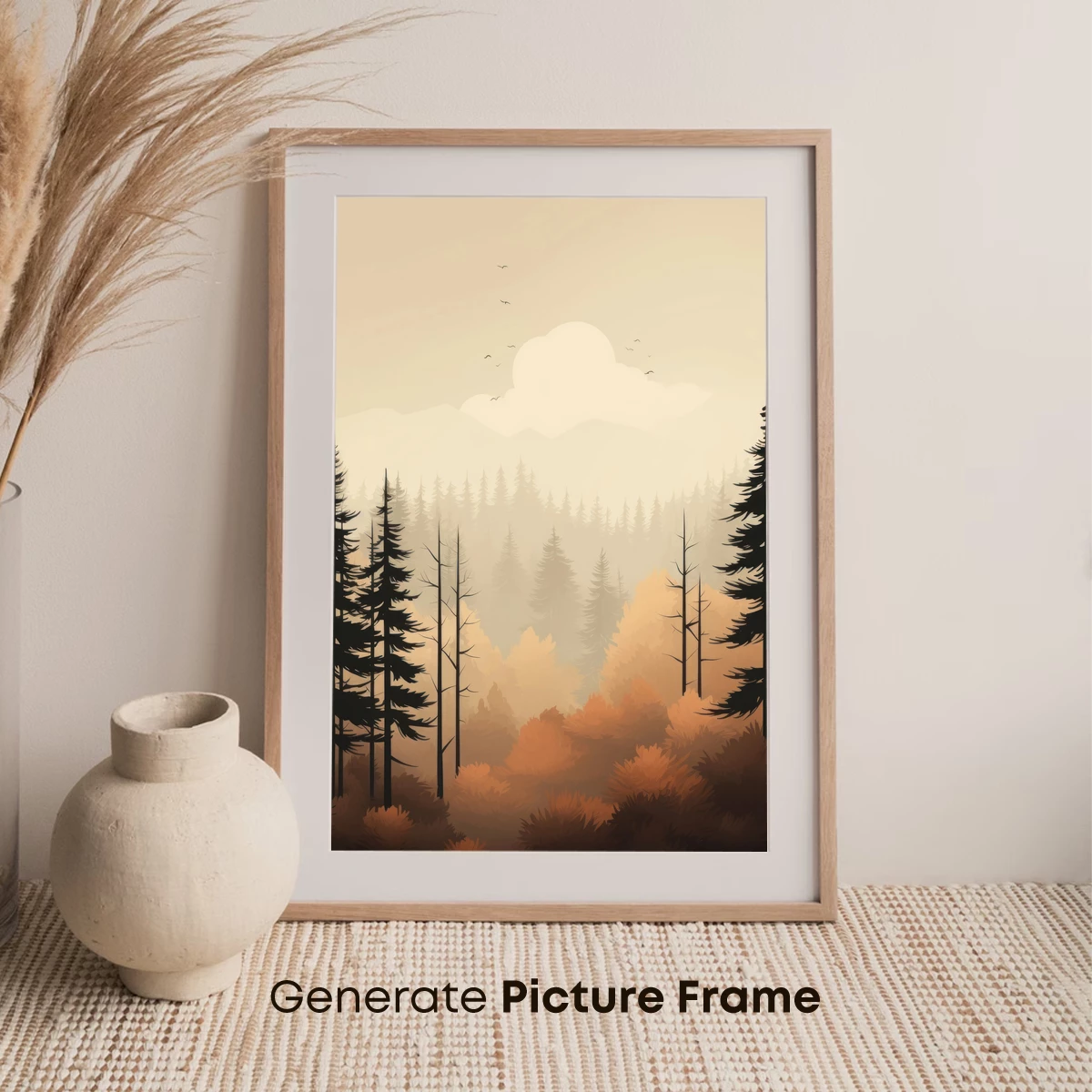 Misty Forest Dawn: A Haze of Warm Silence - Image 7