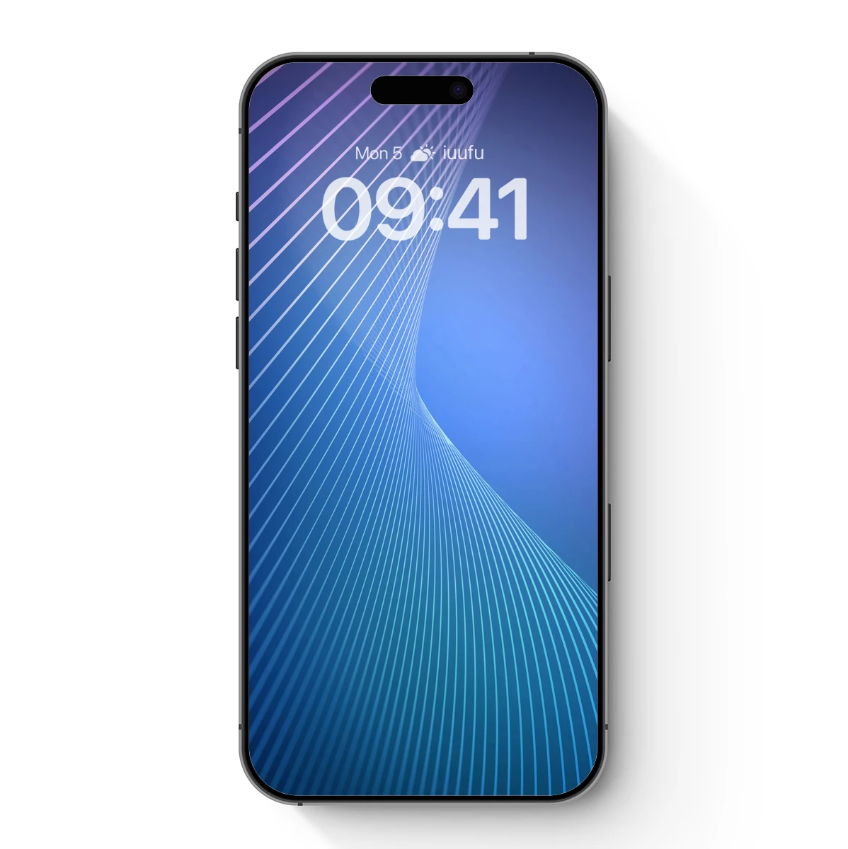 Fluid Blue Elegance: Abstract Line Art