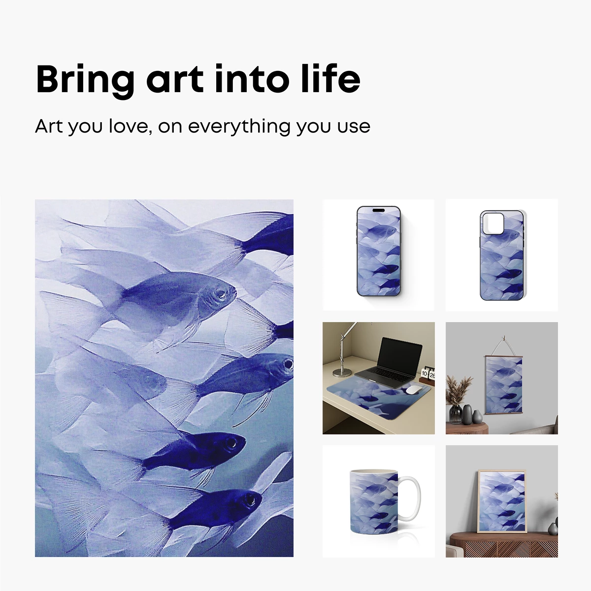 Ethereal Fish Swarm: Ghostly Transparency in Motion