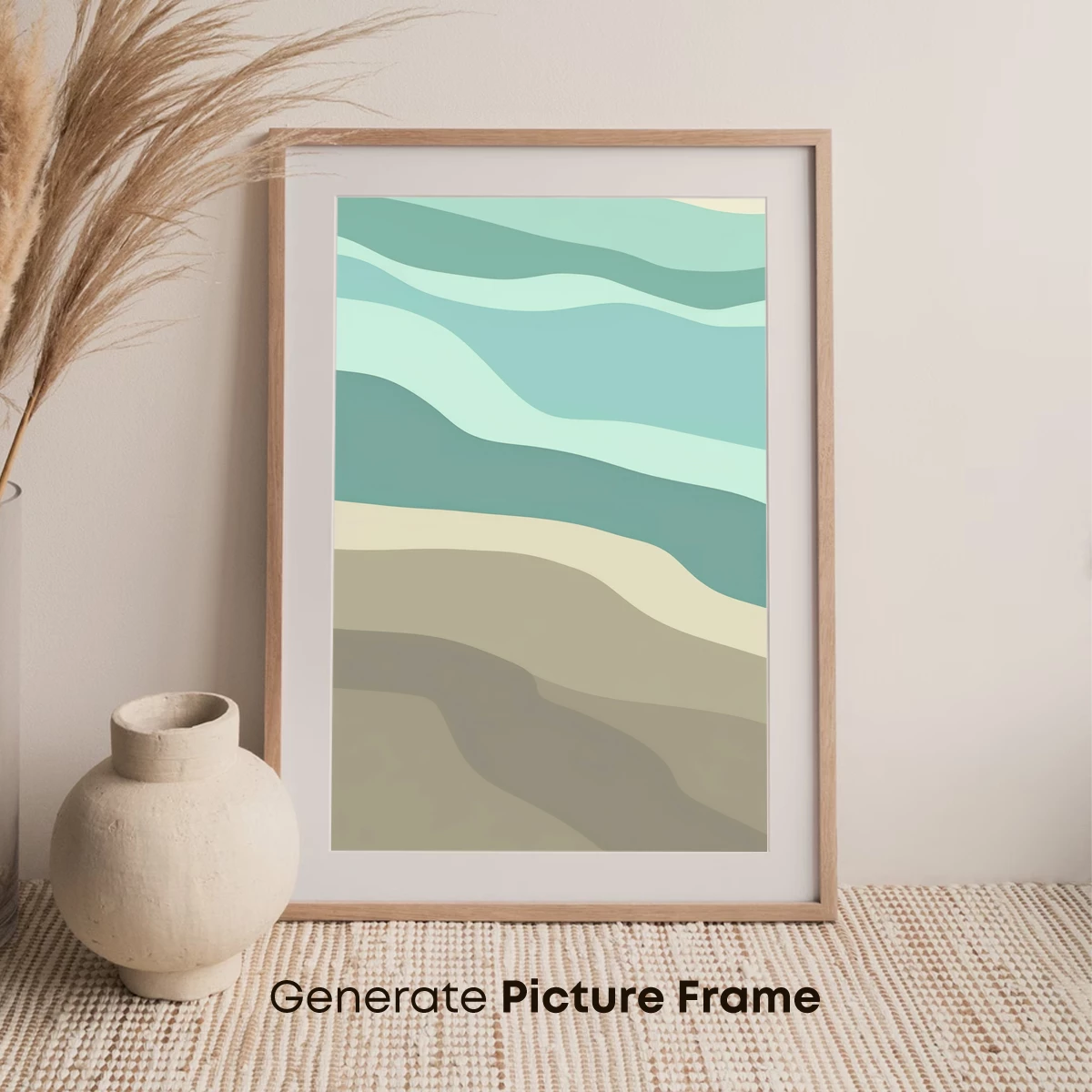 Abstract Coastal Layers: Serene Waves and Sands - Image 7