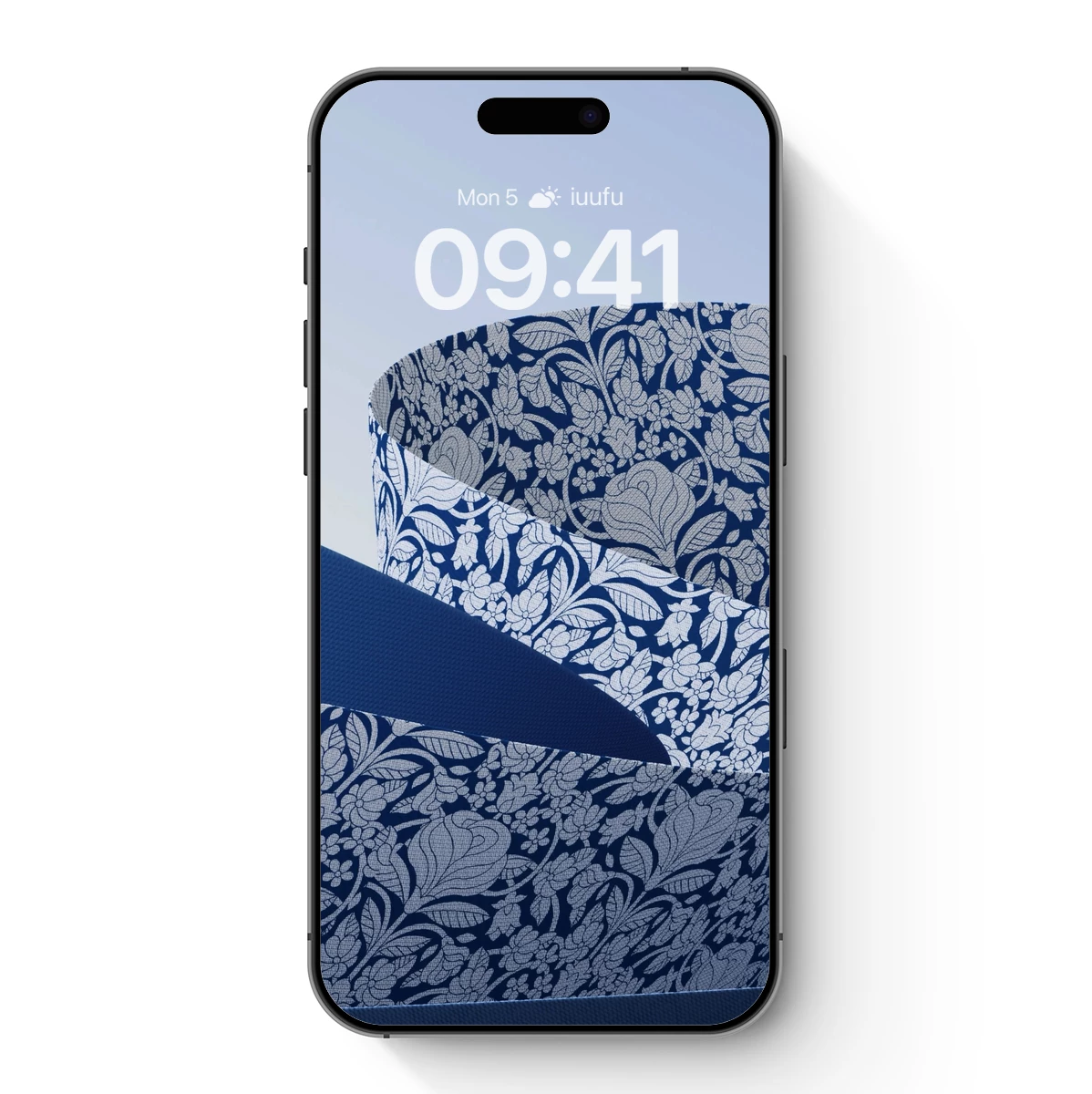 Elegant Floral Scroll in Indigo