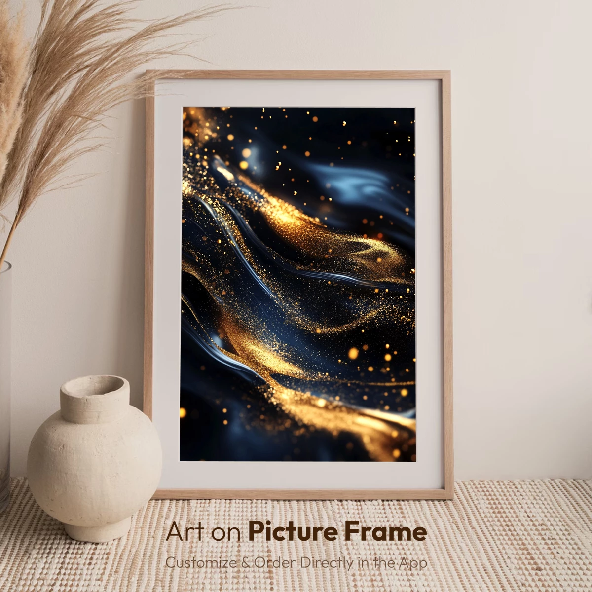Golden Abyss: Elegance in Dark Fluidity - Image 7