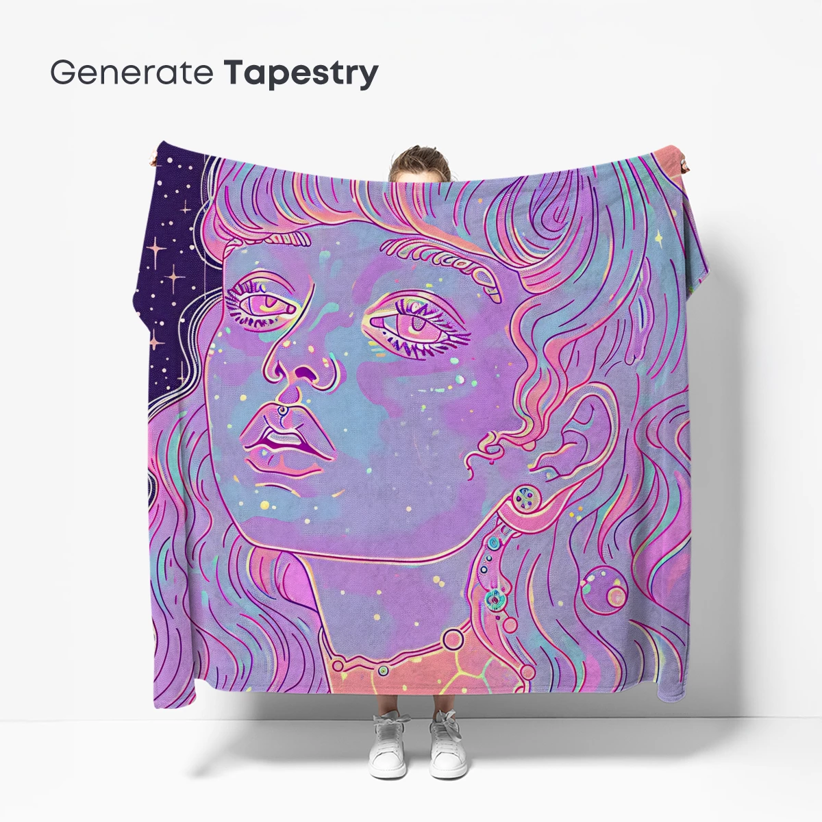 Cosmic Mermaid Dream: Psychedelic Galaxy Art - Image 5