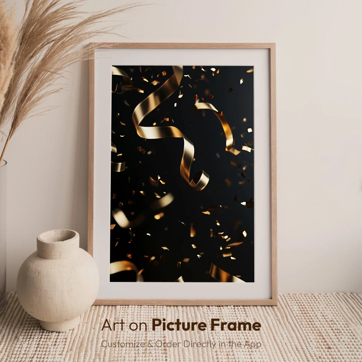 Golden Serpentines in Midnight Sky - Image 6