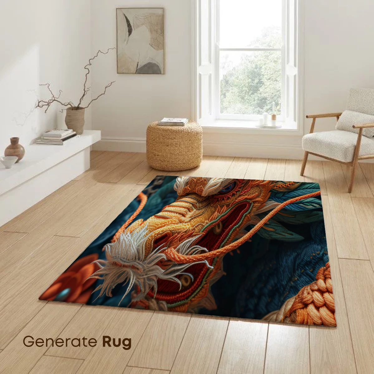 Embroidered Dragon's Majesty: Textured Artistry - Image 6