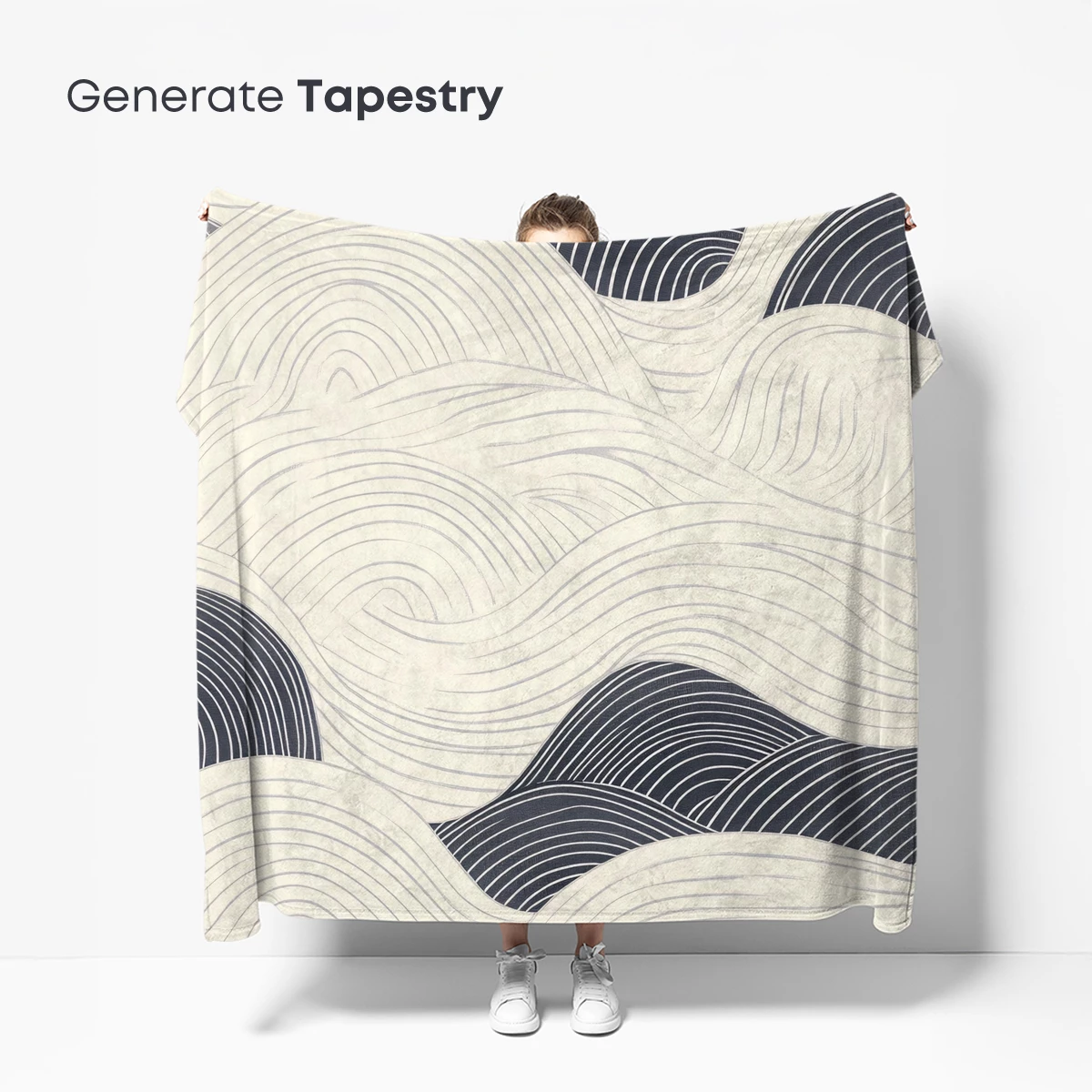 Elegant Wave Symphony: Hokusai-Inspired Line Art - Image 5