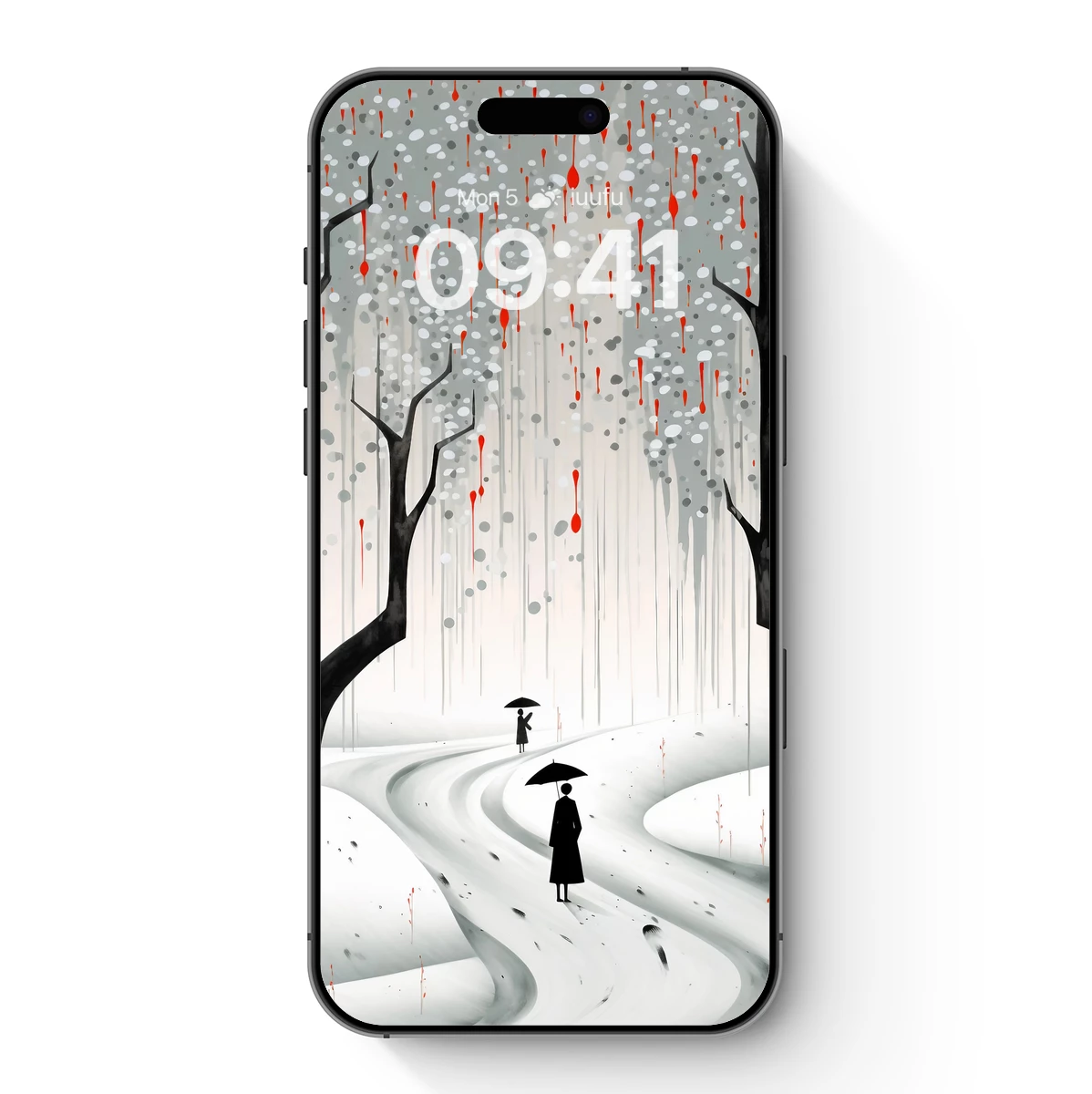 Ethereal Rain Path: A Surreal Winter Journey