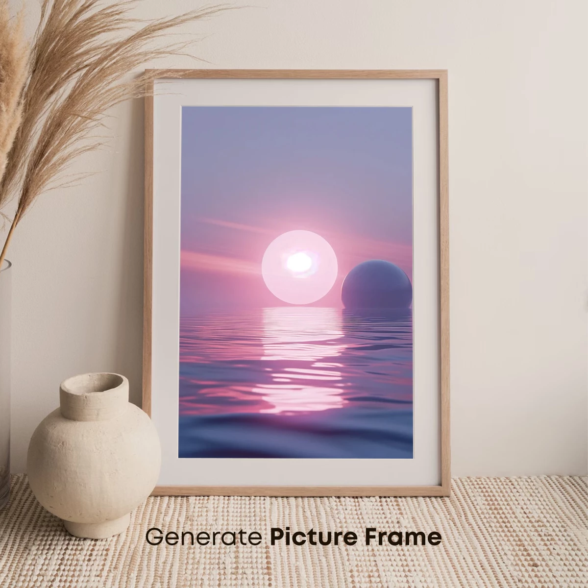 Ethereal Sunset Spheres: A Surreal Horizon - Image 7