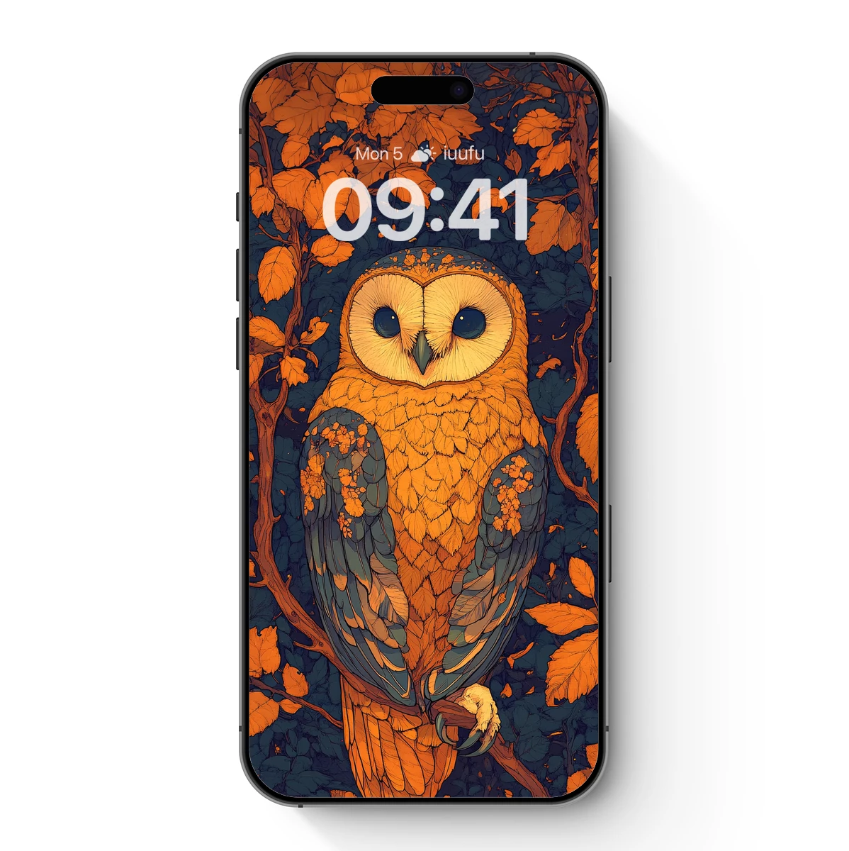 Autumn Owl in Vibrant Forest Canopy