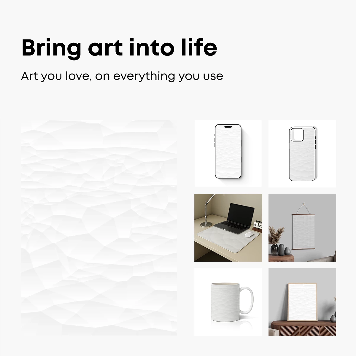 Geometric White Elegance: A Study in Light and Form - Image 2
