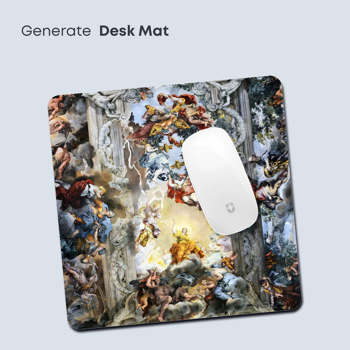 Baroque Ceiling Odyssey: Divine Figures in Celestial Harmony - Image 4