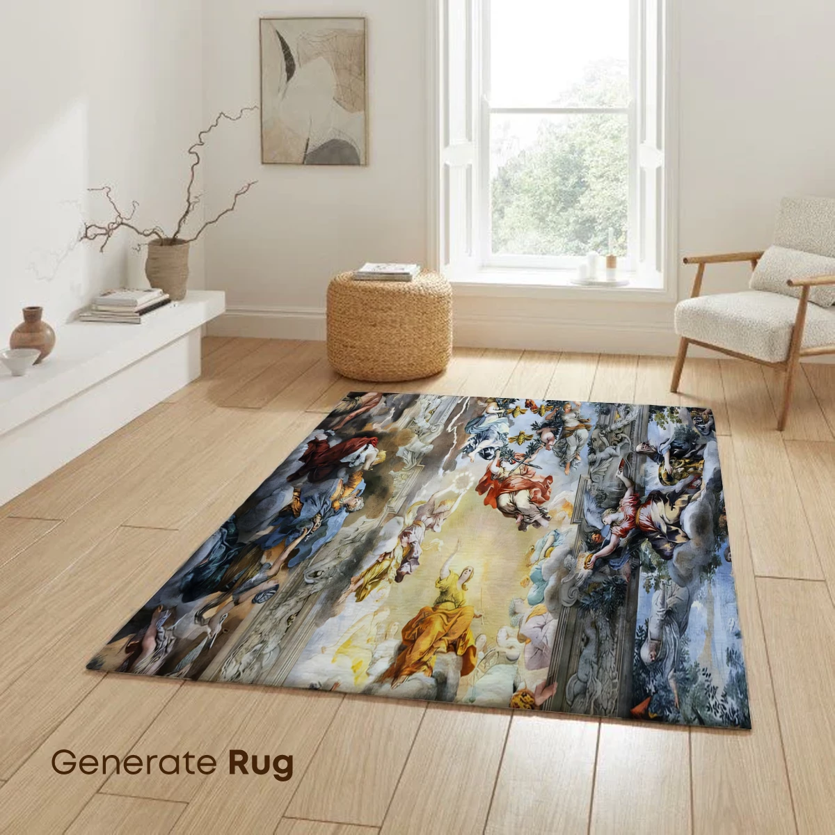 Baroque Ceiling Odyssey: Divine Figures in Celestial Harmony - Image 6