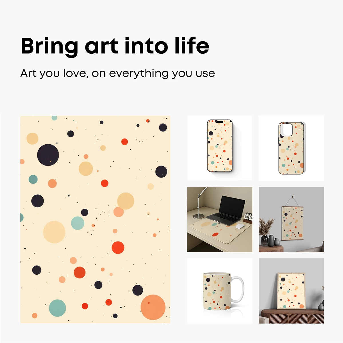 Dot Constellation: Abstract Polka Harmony - Image 2