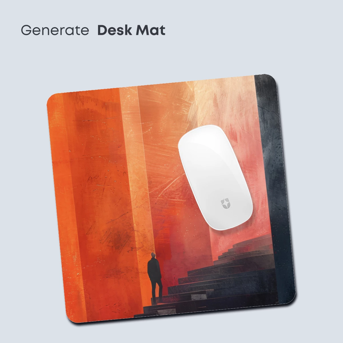 Ascending Solitude: Monochromatic Staircase in Ethereal Light - Image 4