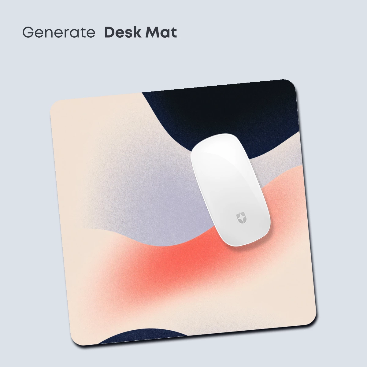 Abstract Waves in Coral and Navy - Image 4
