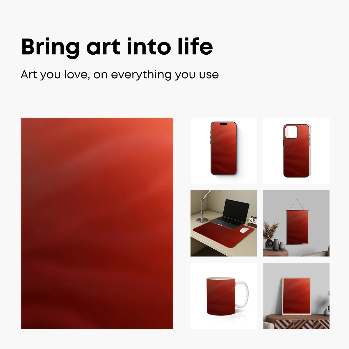 Crimson Haze: Abstract Fluidity in Warm Tones - Image 2