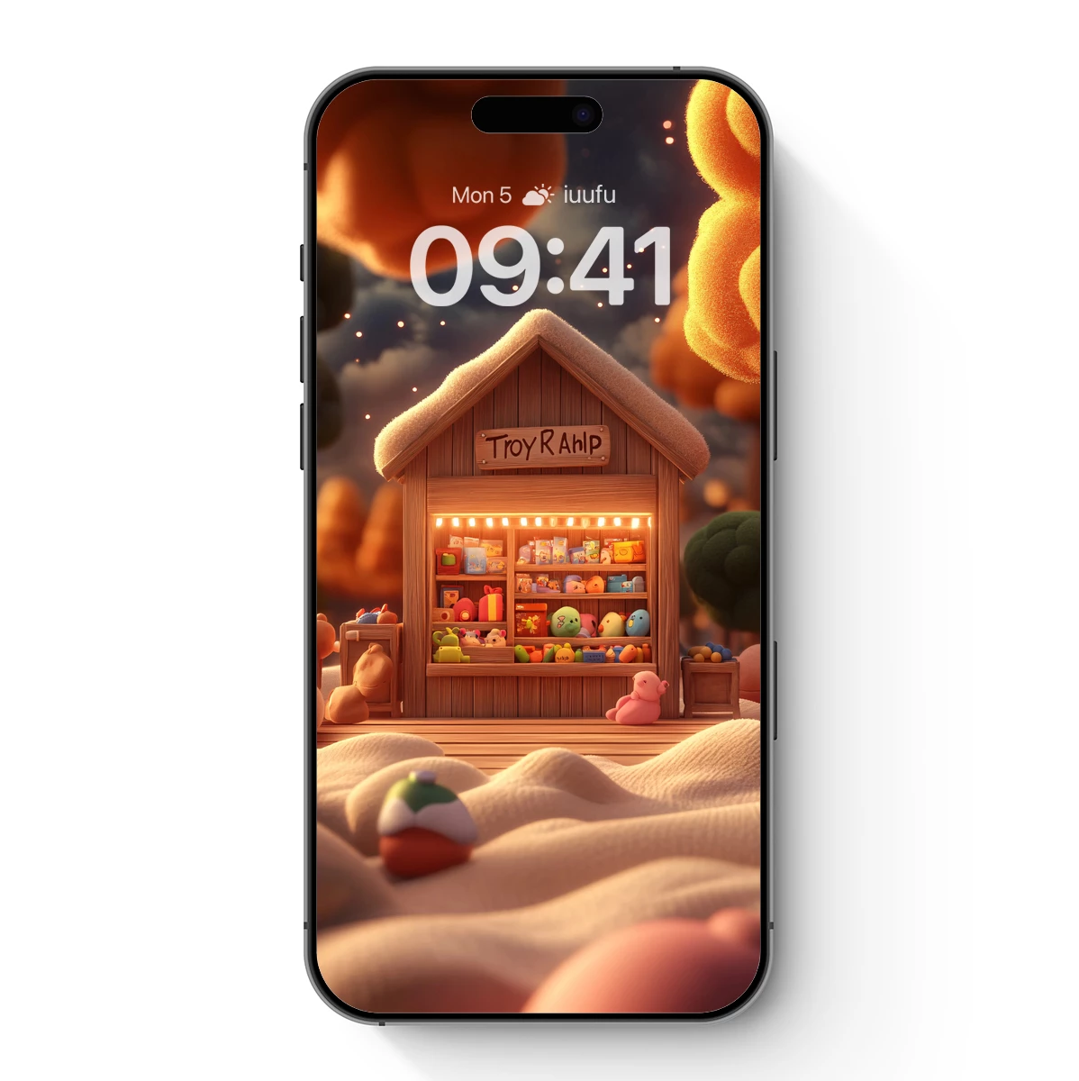 Cozy Toy Cabin in a Whimsical Cloud Forest