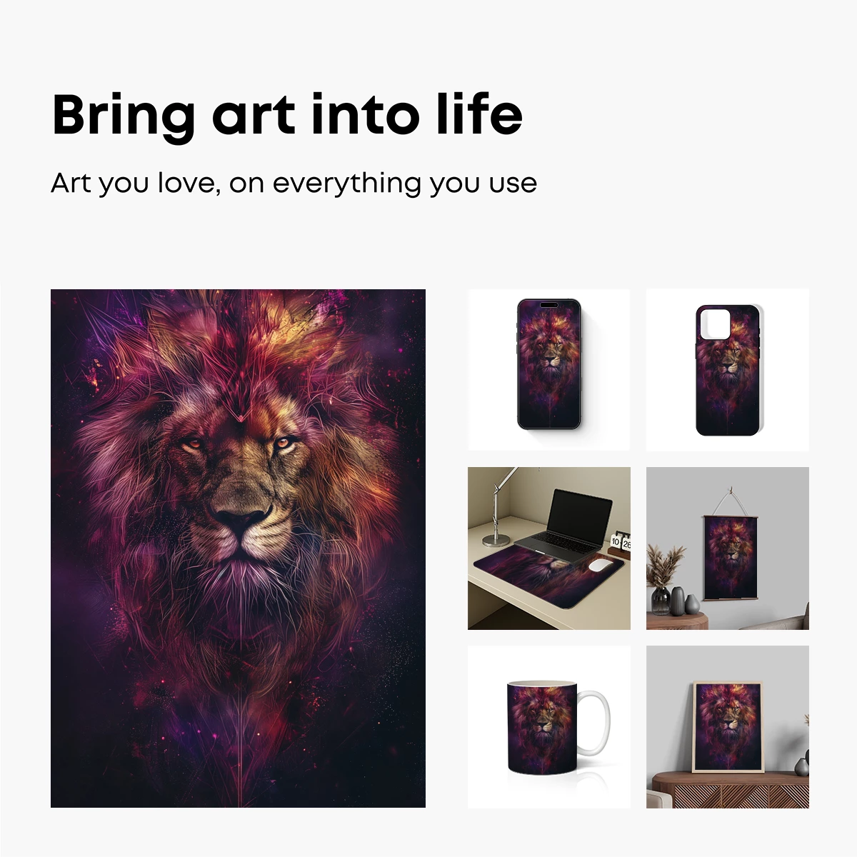 Cosmic Lion: A Symphony of Stars and Mane - Image 2