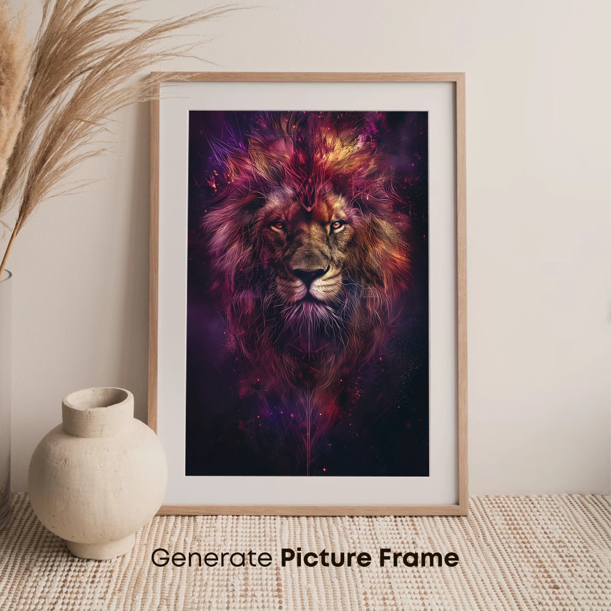 Cosmic Lion: A Symphony of Stars and Mane - Image 7