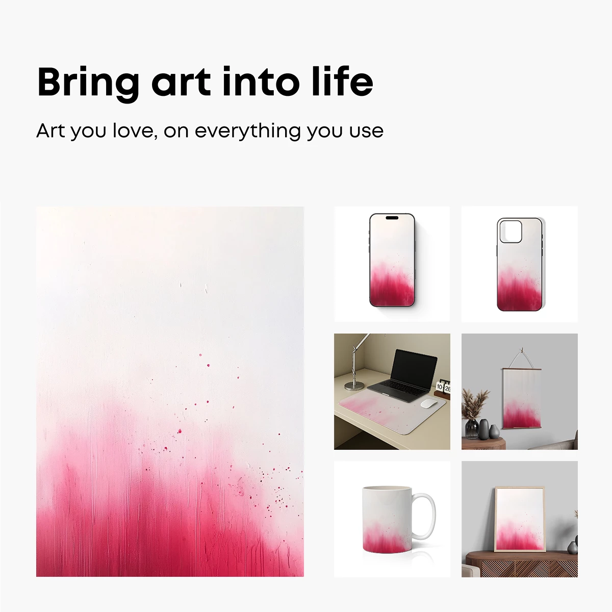 Crimson Rainfall: Abstract Watercolor Drama - Image 2