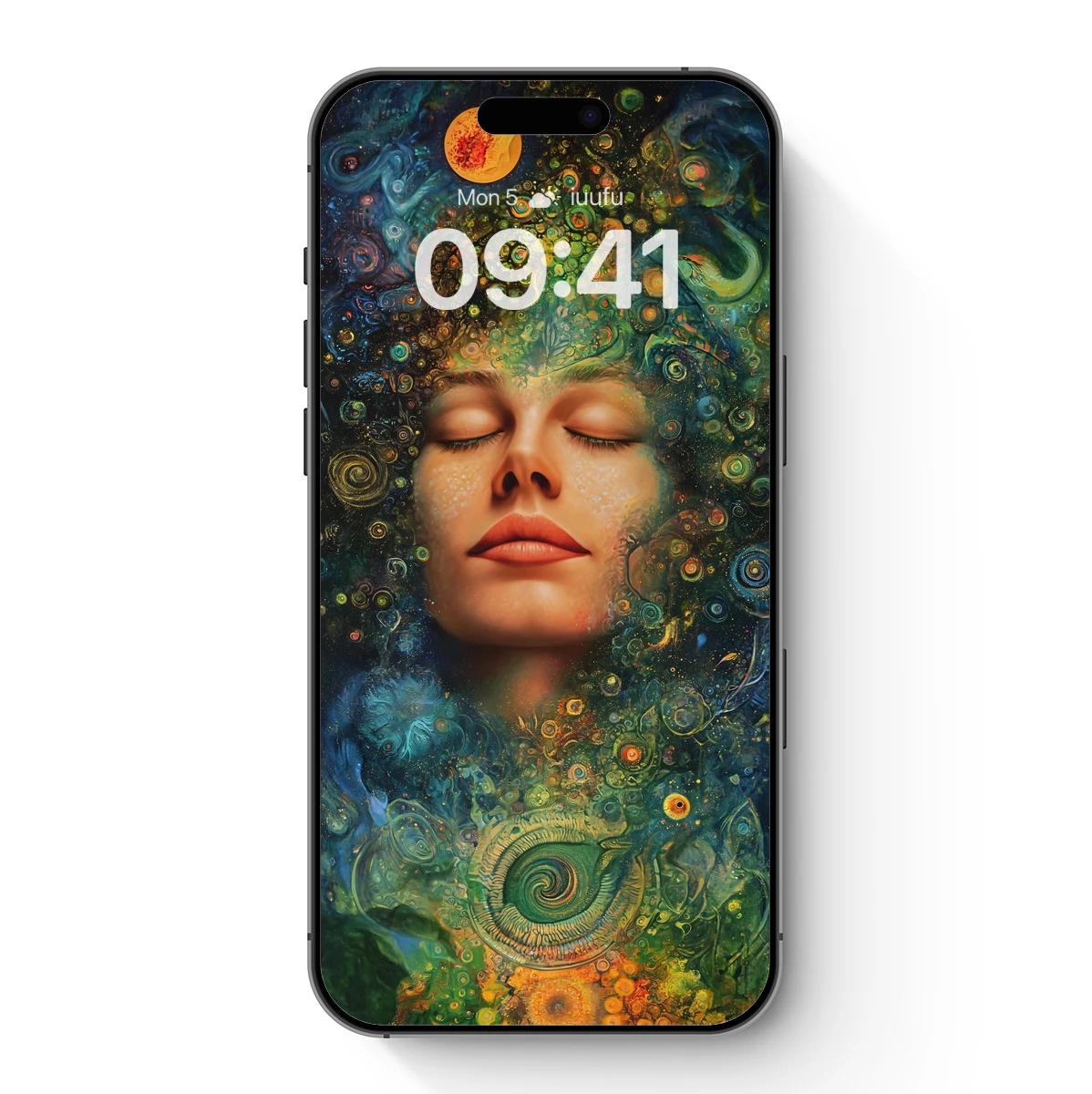 Cosmic Dreamer: Surreal Portrait in Vibrant Galaxies