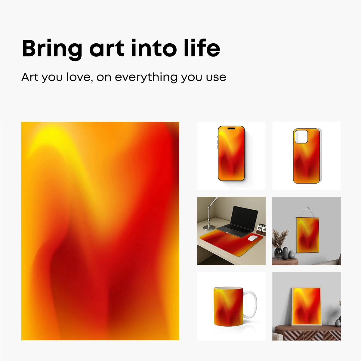 Fiery Abstract Fusion