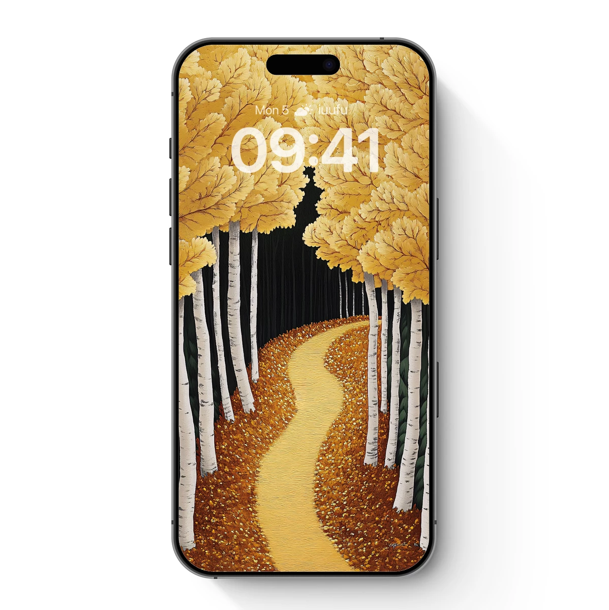 Golden Birch Pathway: Autumn’s Mystical Journey Golden Birch Pathway: Autumn's Mystical Journey