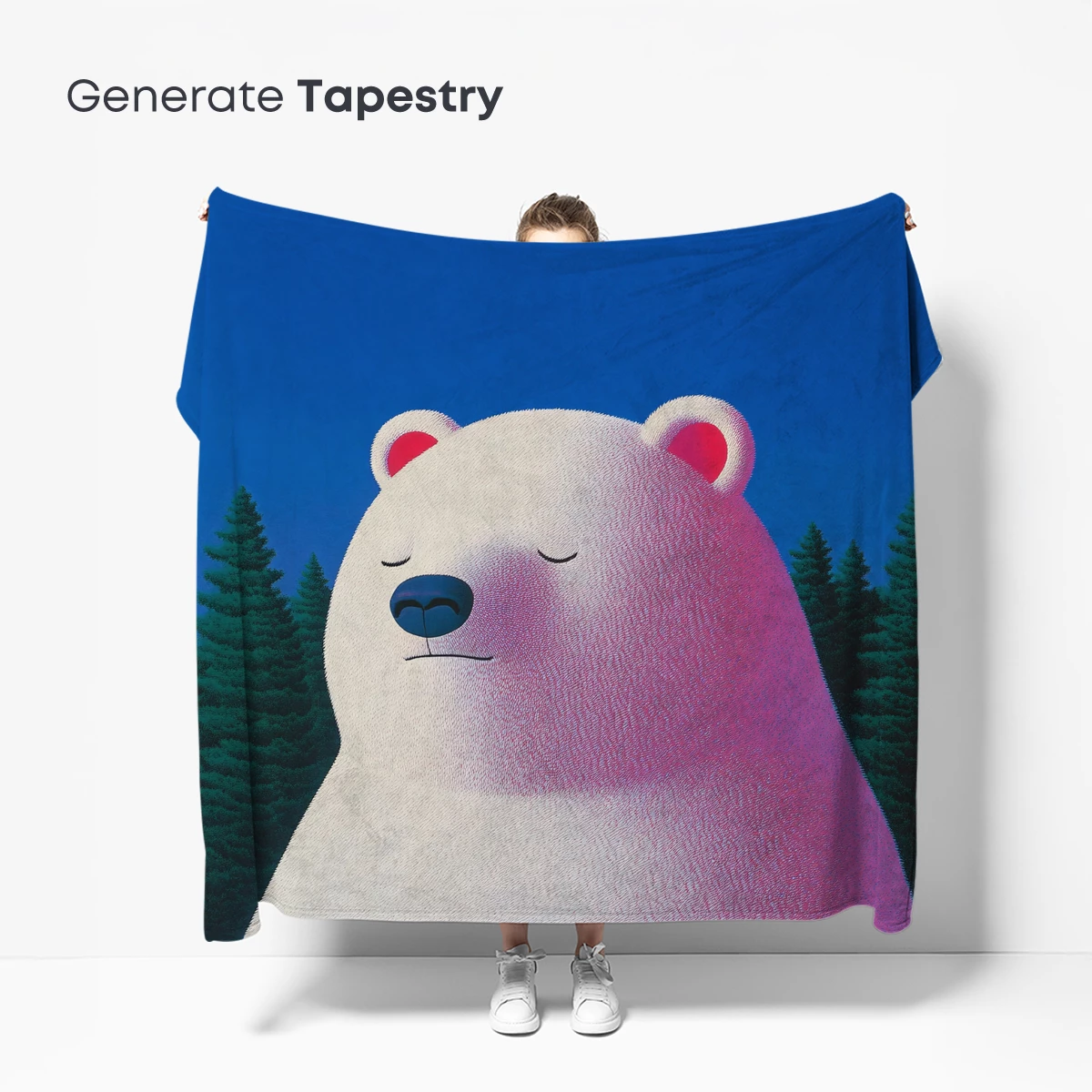 Dreamy Polar Bear in Neon Twilight - Image 5