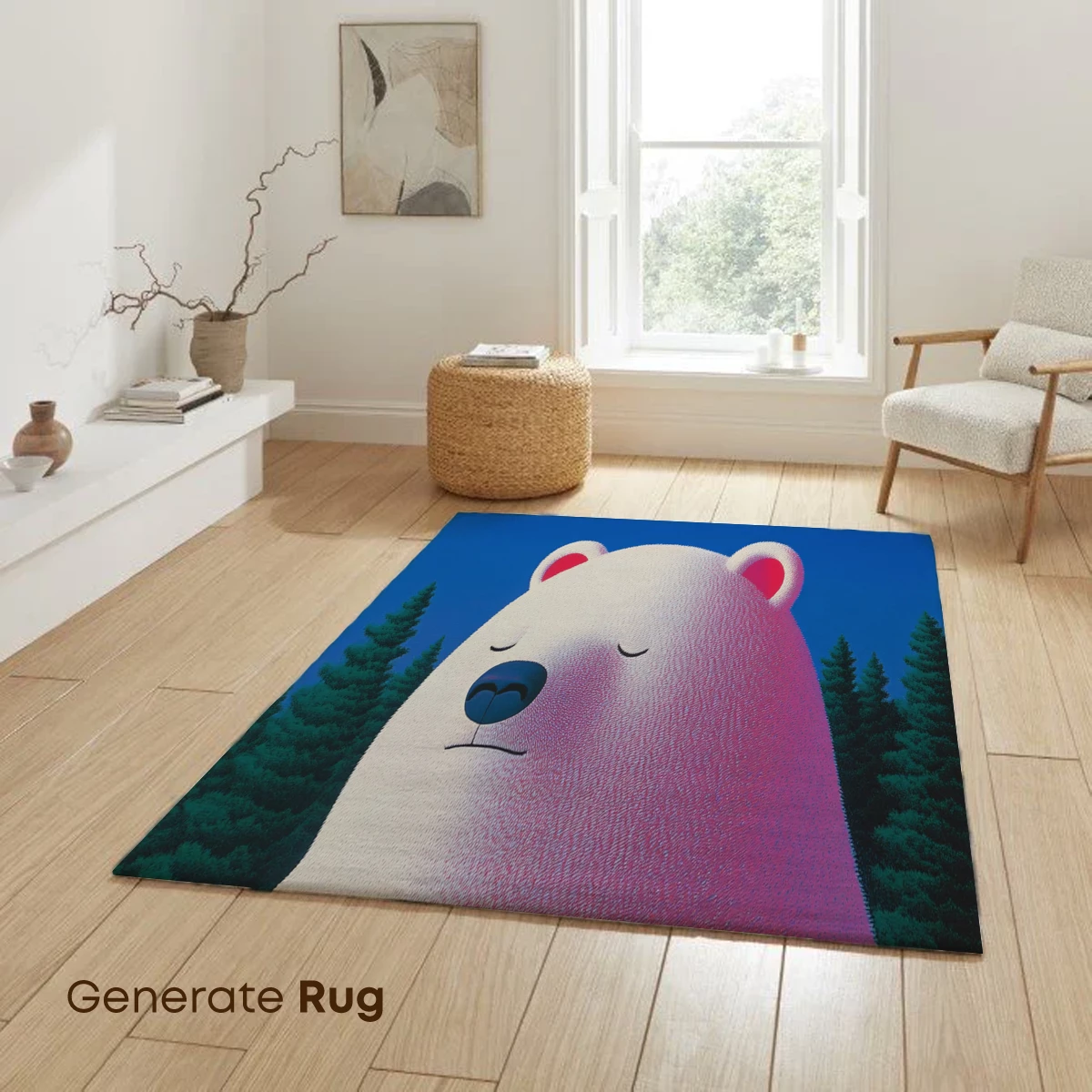 Dreamy Polar Bear in Neon Twilight - Image 6