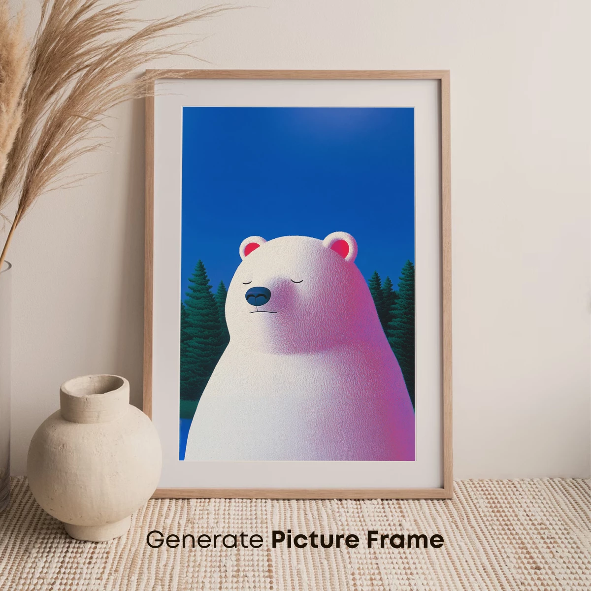 Dreamy Polar Bear in Neon Twilight - Image 7