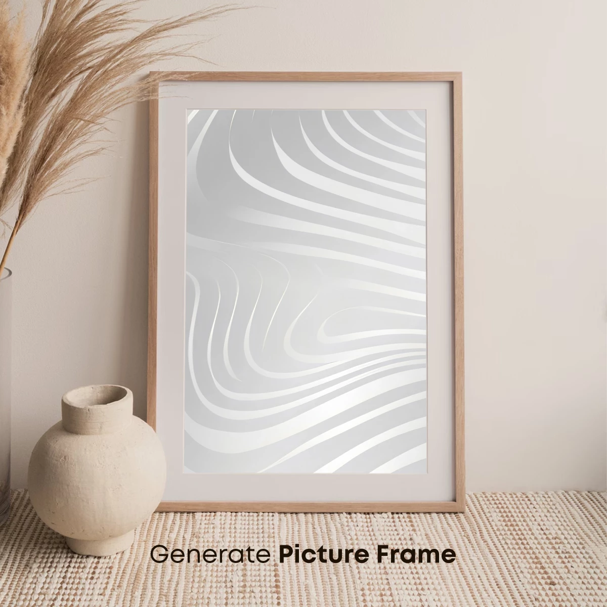 Elegant Flow: Abstract Wavy Lines in Monochrome - Image 7