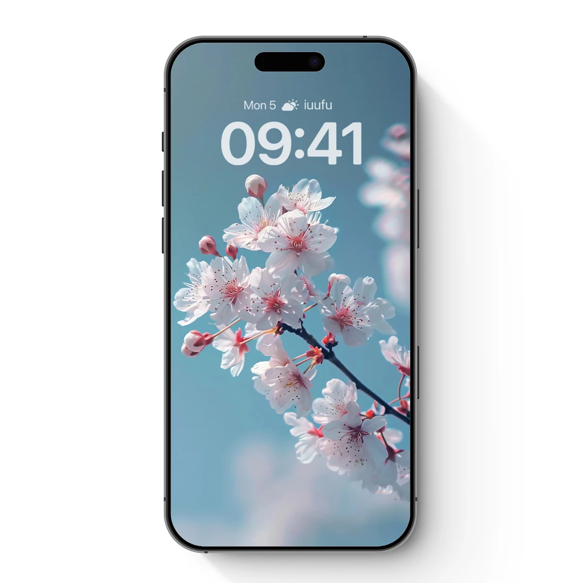 Blossom Whisper: Delicate Cherry Flowers Against Azure Sky