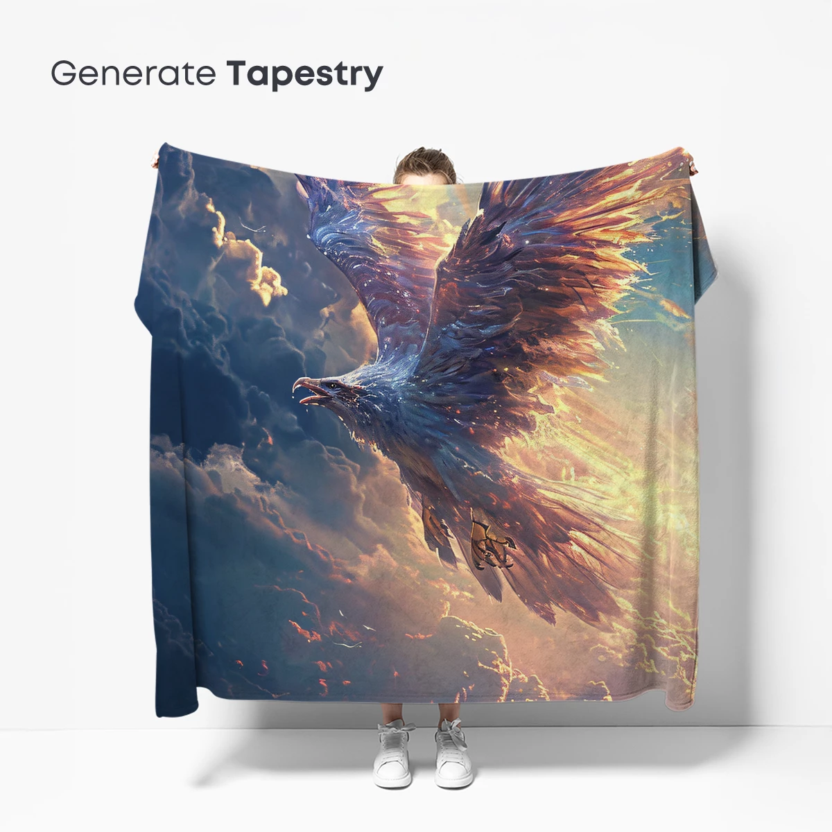 Eagle Soaring Through Celestial Clouds - Image 5