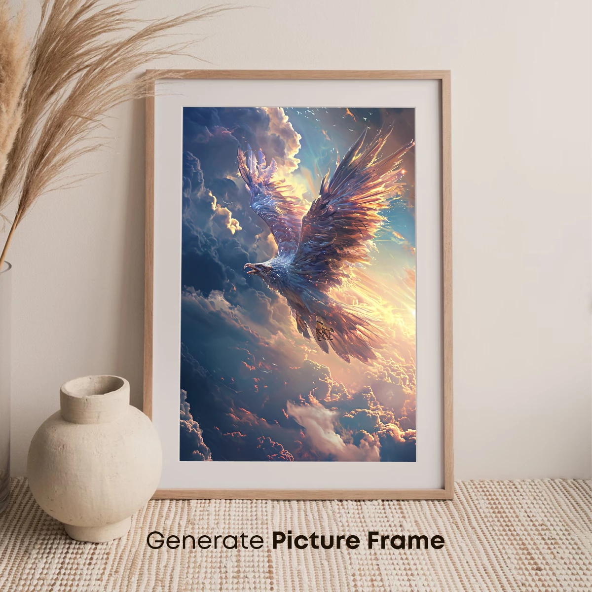 Eagle Soaring Through Celestial Clouds - Image 7