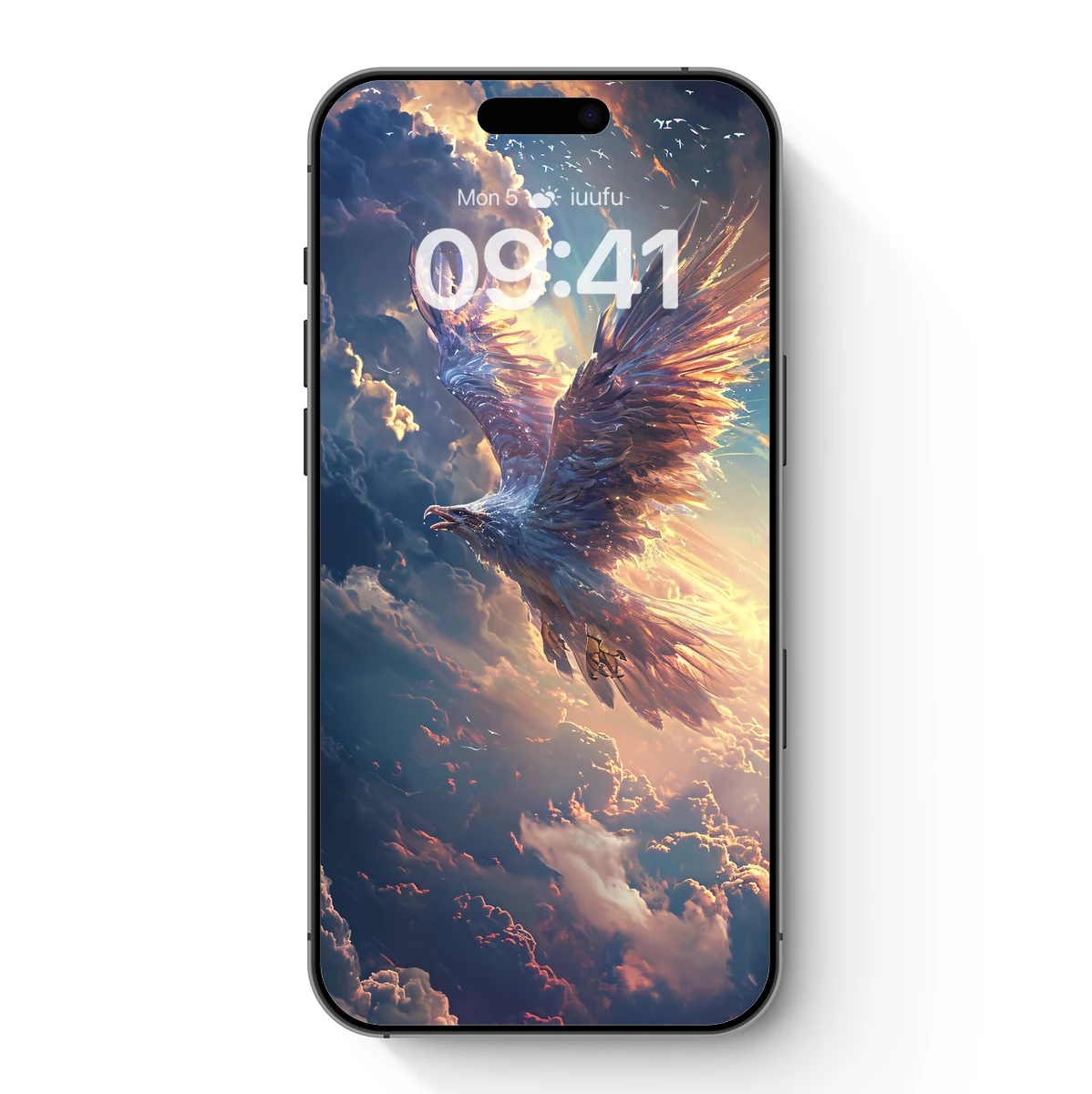 Eagle Soaring Through Celestial Clouds