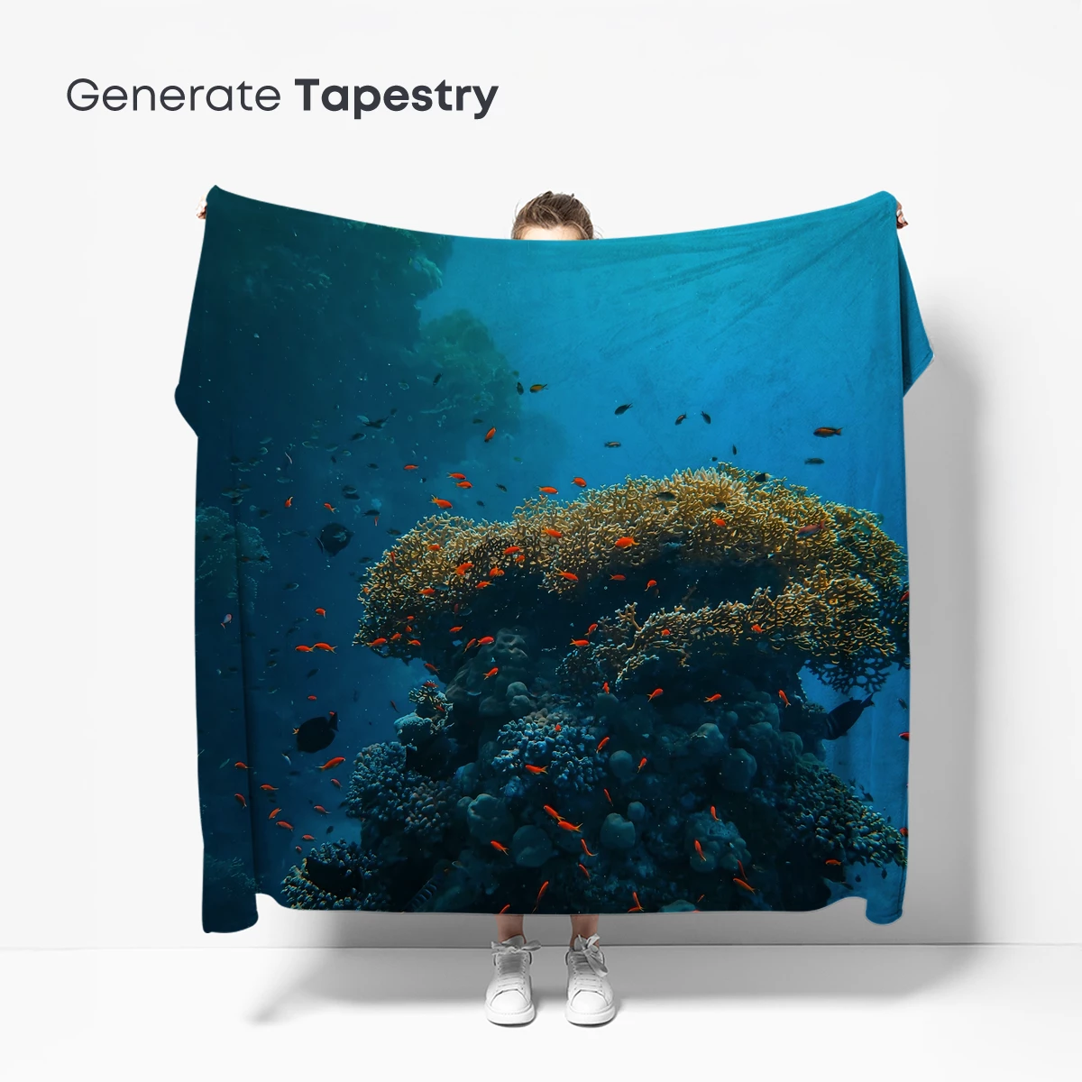 Coral Reef Symphony: Vibrant Fish Among Azure Depths - Image 5