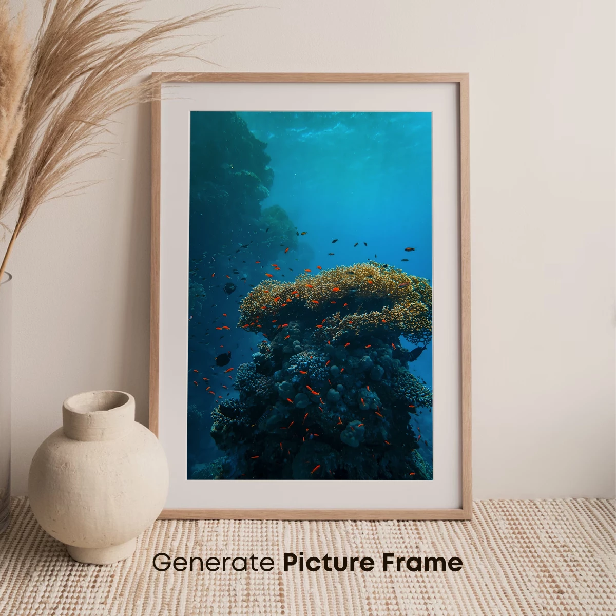 Coral Reef Symphony: Vibrant Fish Among Azure Depths - Image 7