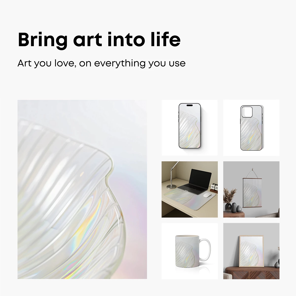 Iridescent Glass Elegance: A Symphony of Light and Form - Image 2