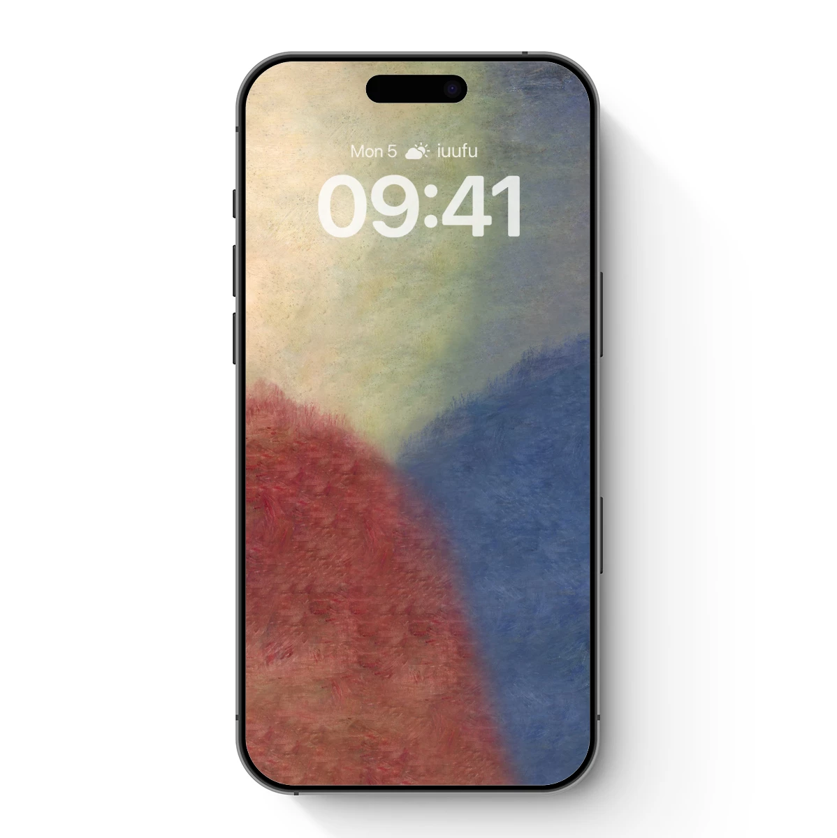 Abstract Horizon: Red and Blue Terrain