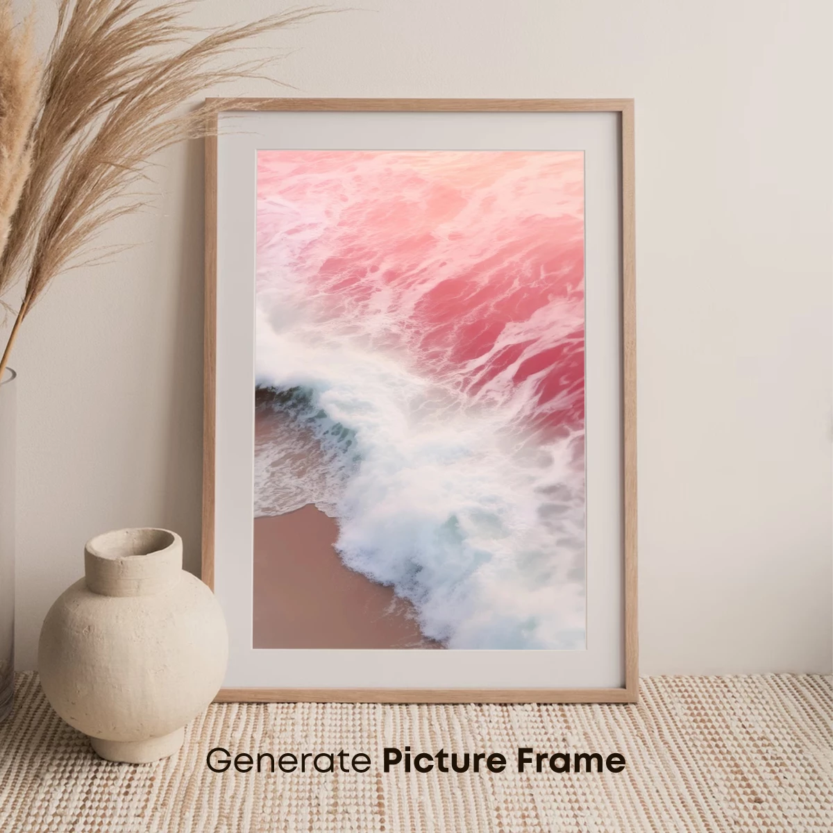 Crimson Tide: Ocean Waves at Sunset - Image 7