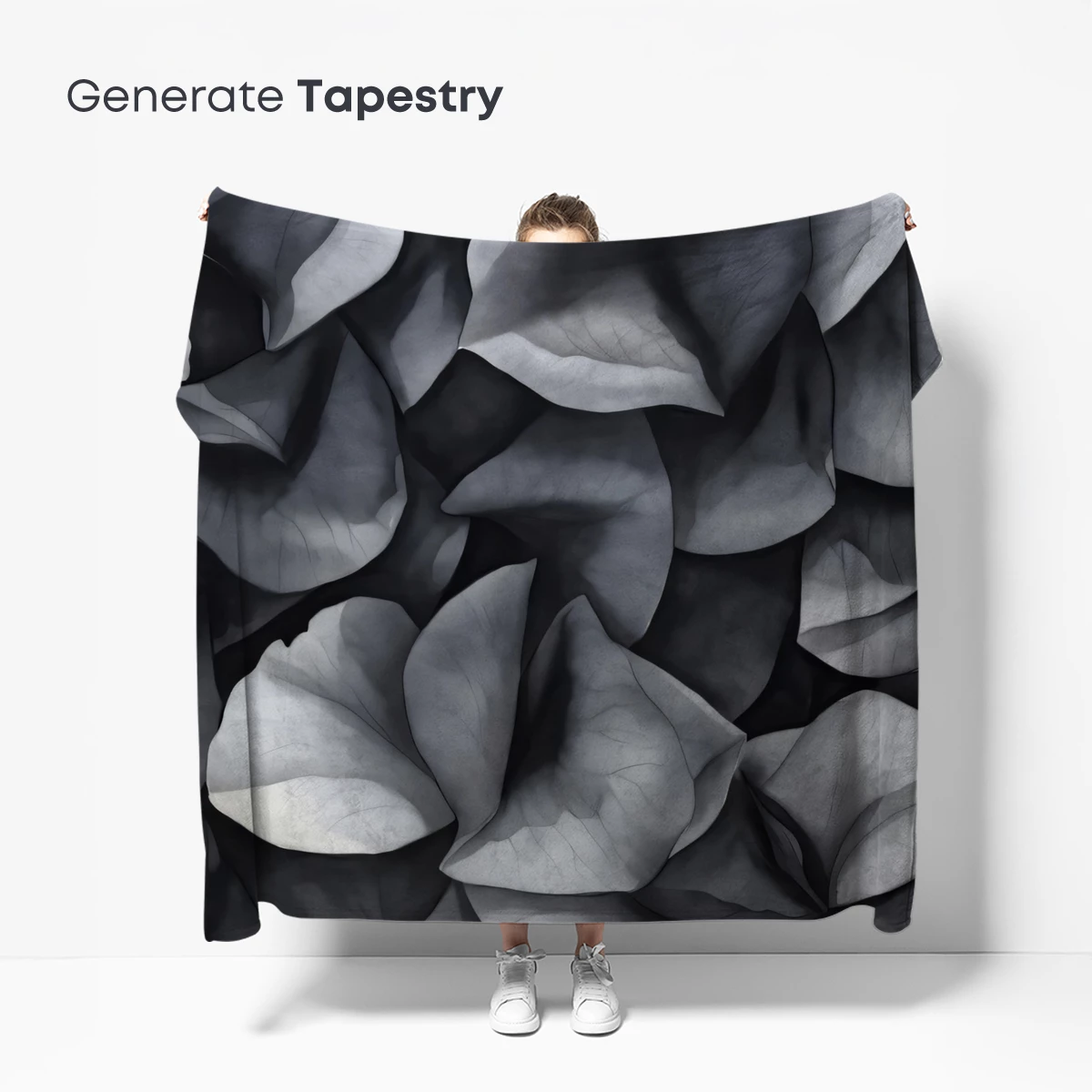 Monochrome Leaf Symphony: Abstract Botanical Art - Image 5