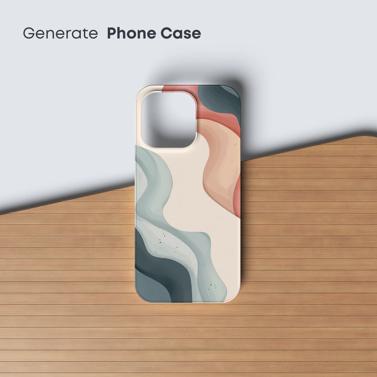 Fluid Layers of Serenity: Abstract Wavy Art - Image 3