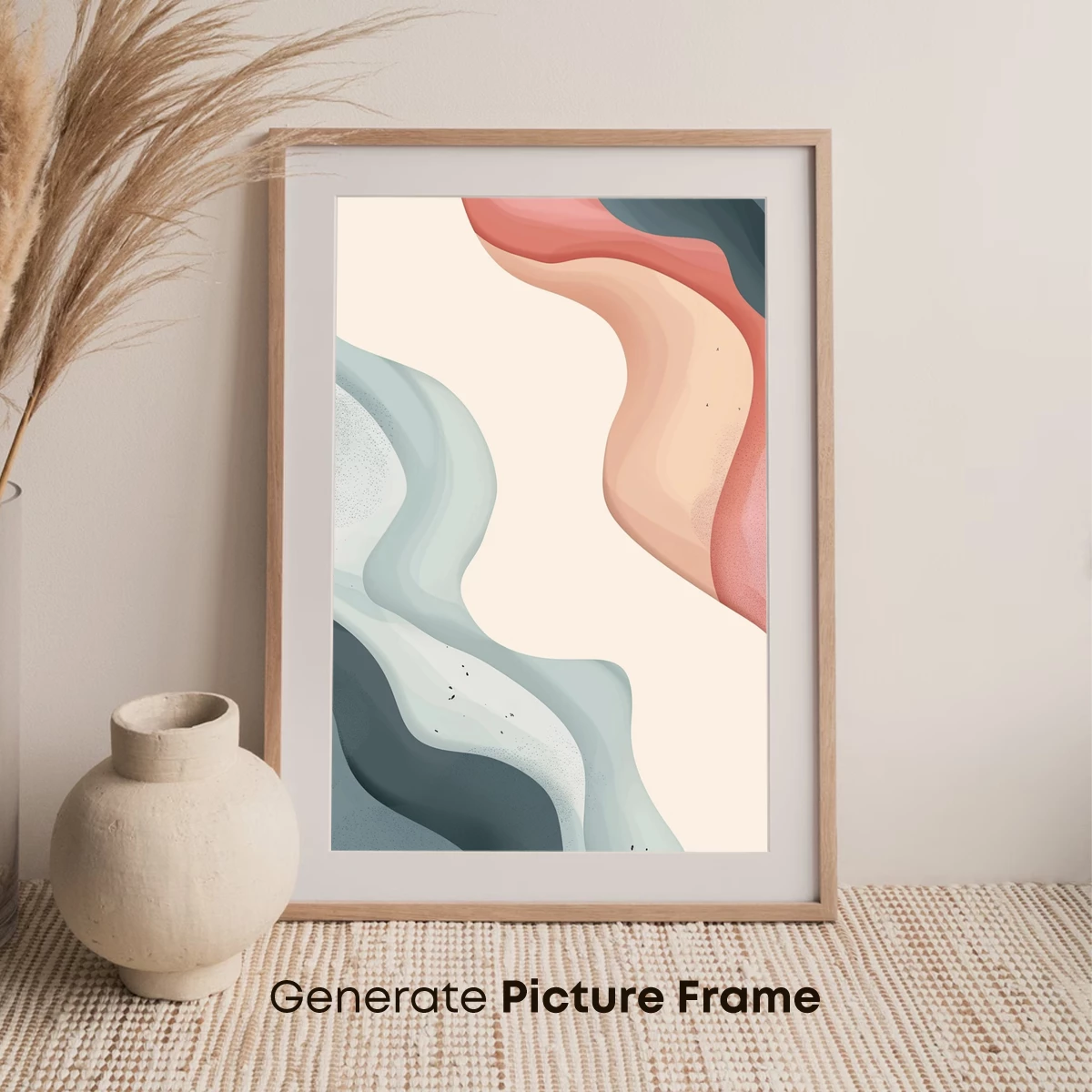 Fluid Layers of Serenity: Abstract Wavy Art - Image 7