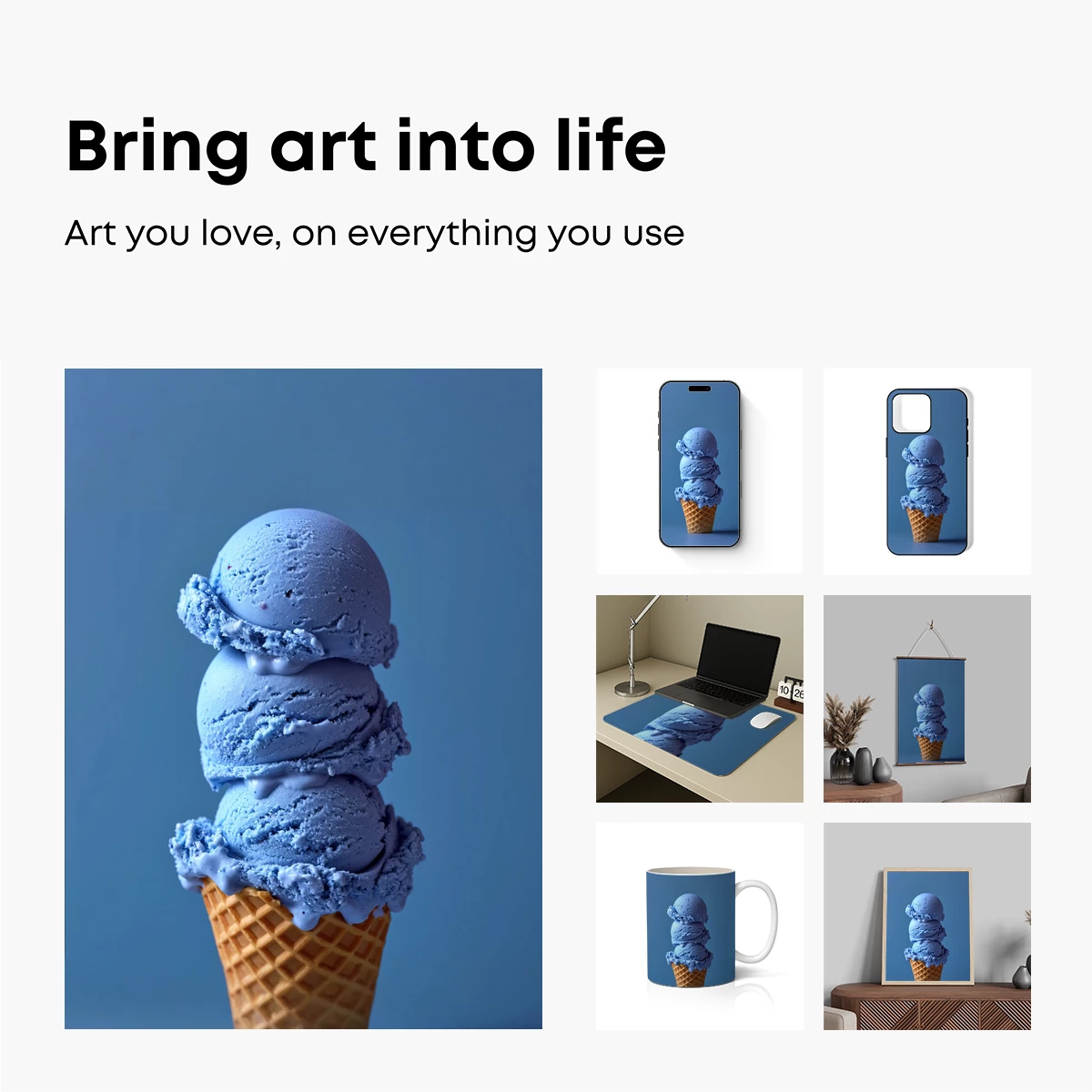 Azure Ice Cream Elegance - Image 2