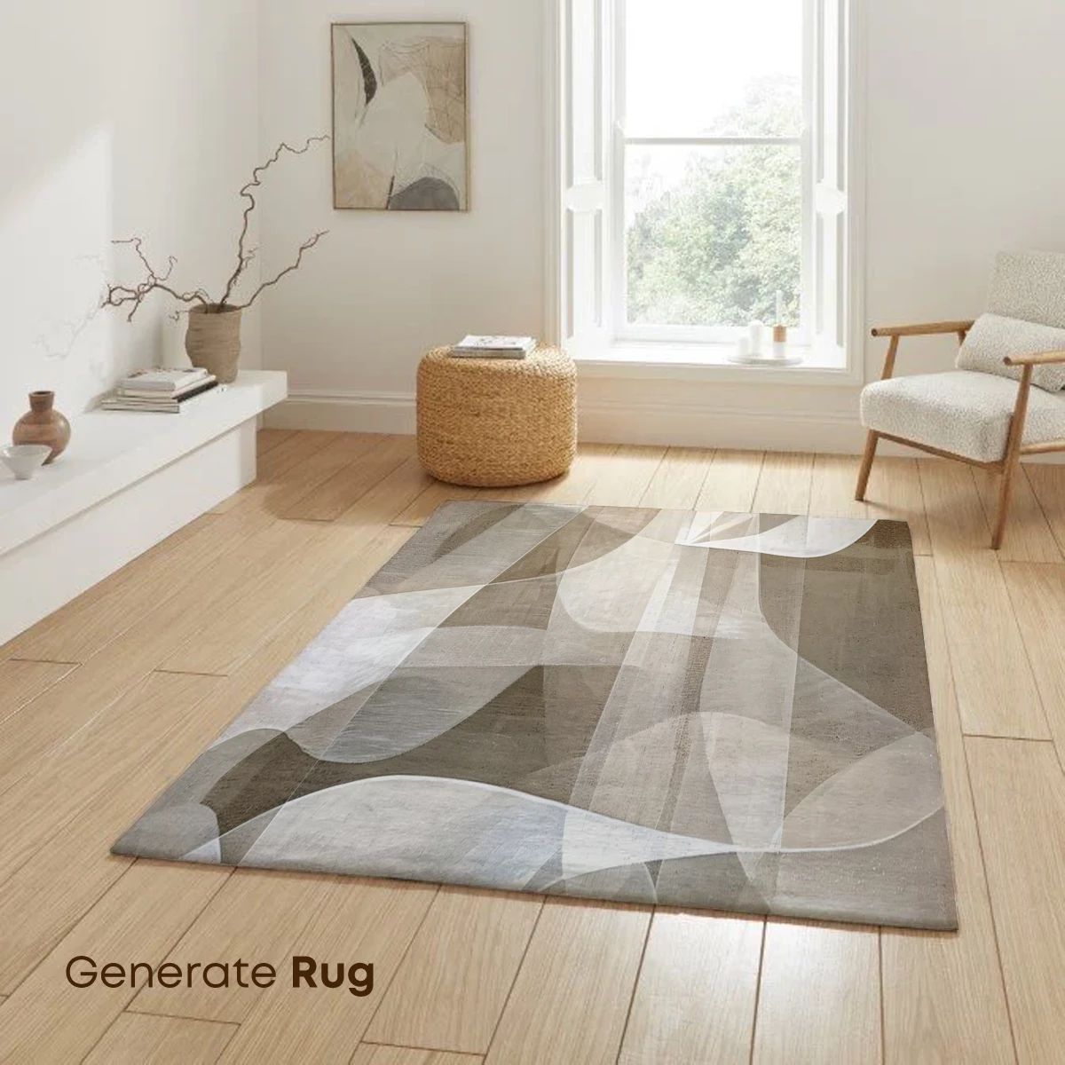 Ethereal Flow: Abstract Curves in Neutral Harmony - Image 6